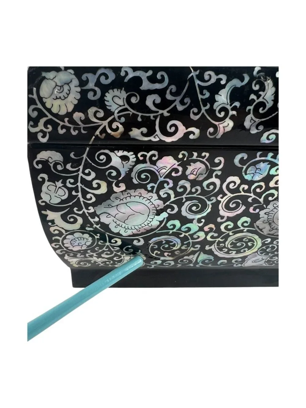 Vintage Abalone Inlay Jewelry Box, Deer Motif Keepsake Chest, Wedding Gift Decor